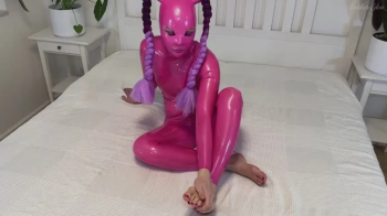 Rubberlilou - Latex foot job fuck.webp