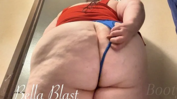 Bootyful Bella Blast - Pungent Smelling Farts in a Blue Thong - Up Skirt POV - BBW PAWG Bootyful Bella Blast.webp