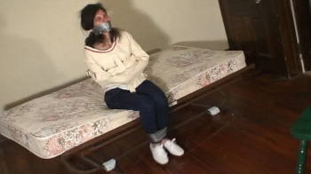 Good Girls In Bondage - MP4 Format Straitjacket and mouth stuffed gag MP4 Format.webp