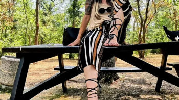Under My Table in the Forest – My Foot Slave in Nature.webp