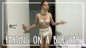 FARTING ON A BURGLAR this home intruder didn't expect my loose farts, diaper and neck brace by Mei Kitty 1080 mp4.webp