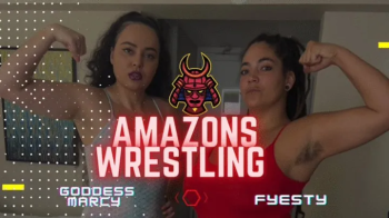 AMAZONS WRESTLING- Goddess Marcy vs Fiesty.webp