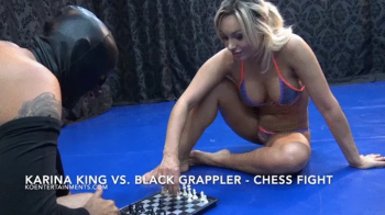 Karina King vs Black Grappler - Chess Fight.webp