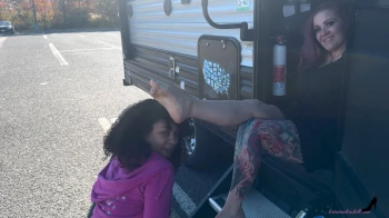 Came Across A Foot Worship - Whitney Morgan, Princess Sophia, And Autumn Bodell Outdoor Foot Slave Foot Play.webp