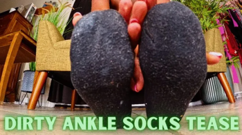 Dirty Black Ankle Socks Tease ft Queen Ava - A socks fetish scene featuring- ankle socks, ebony feet, pov foot worship,.webp