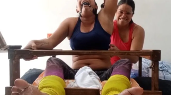 Eli tickled in the stocks- Soles and armpits.webp