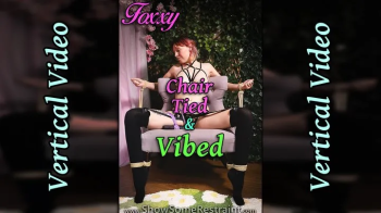 Foxxy Chair Tied and Vibed - Rope Tied to chair NUDE with vibrator - VERTICAL VIDEO.webp