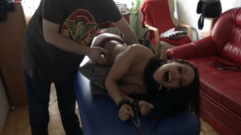 Tickling BellaRose face down topless body.webp