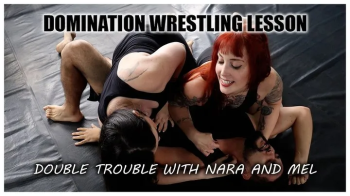 Double scissorholds, tickling and foot domination.webp