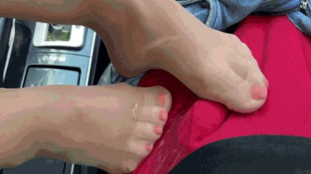 PANTYHOSE footjob to passenger in Uber taxi MP4.webp