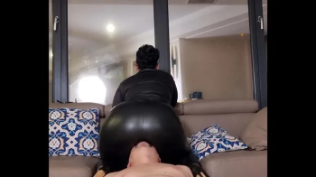 Mistress Luna and Faith - Luxury farts in leather - close up view.webp