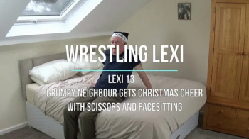 Lexi 13 - Grumpy Neighbour gets Christmas Cheer with Scissors and Facesitting.webp