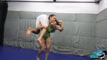 Muscle comparing, lift and carry, and fantasy wrestling- Dolly vs Bert.webp