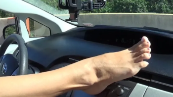 Uber Driver Blonde MILF Footjob and Handjob in her car.webp