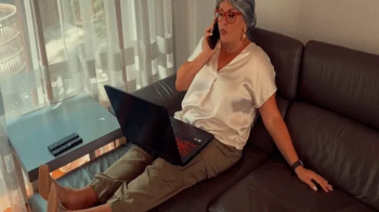 Business doesn't interfere with footjob MP4.webp