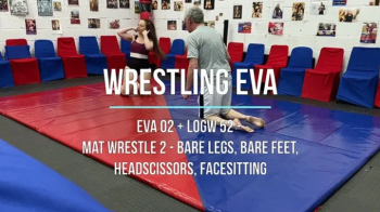 Eva 02 - Mat Wrestle 2 - Bare Legs, Bare Feet, Headscissors, Facesitting.webp