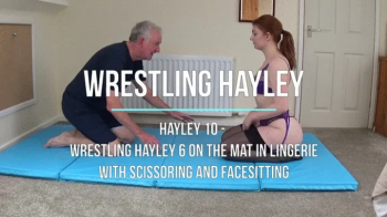 Hayley 10 - Wrestling Hayley 6 on the Mat in Lingerie with Scissoring and Facesitting.webp