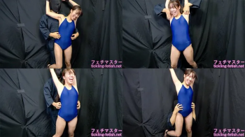 Momo Fukuda - A cheeky beautiful girl in a school swimsuit is tickled and in agony - Standing restraint edition - (MF TI.webp