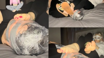 Ignored wrapped footstool - Foot smelling & Ignore.webp