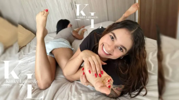 Tickles Time- Simona Prone Soles Tickled by Luana's Red Nails.webp