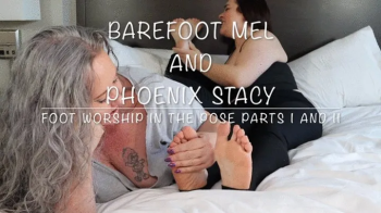 Barefoot Mel & Phoenix Stacy Foot Worship in the Pose Full.webp