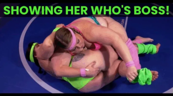 Showing Her Who's Boss- Fantasy Wrestling - A female fighting scene featuring- BBW, bratty girls, and lezdom.webp