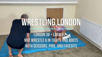 London 38 - Mat Wrestle 6 in Tights and Boots with Scissors, Pins, and Facesits.webp