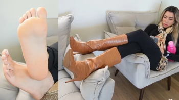 Sexy Lytta Friendzoned simp only gets to worship her sweaty feet after fund her Sexy Boots - FOOT WORSHIP - FINDOM - CUC.webp