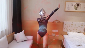 Big ass Ultraman Tiga foot tickling.webp