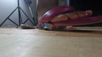 food and object crush - Under Her Heels- Close-Up Can Destruction, foot domination, crush, sandals, foot fetish 1080.webp