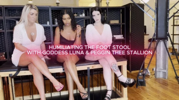 Humiliating The Foot Stool With Goddess Luna & Peggin Thee Stallion.webp