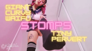 Giant Curvy Waifu STOMPS Tiny Pervert.webp