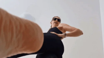 Stuck to the giantess' foot during workout.webp