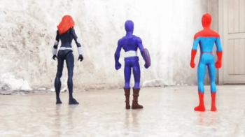 Three little superheroes and a slutty Giantess.webp