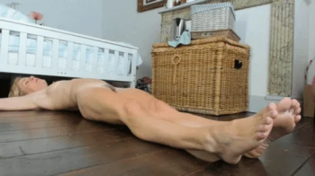 Naked giantess on the floor.webp