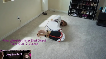 Aya Scarlett - Part 2 - Aya Wrapped in a Bed Sheet.webp