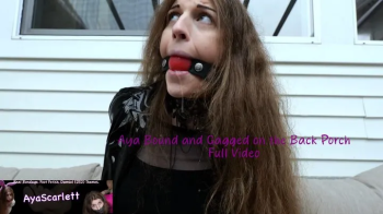 Aya Scarlett - Full Video - Aya Bound and Gagged on the Back Porch.webp