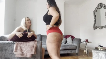 girlfriends pillow fight and wrestle.webp