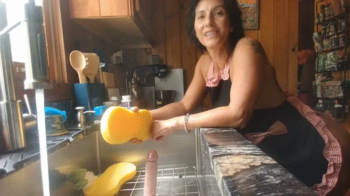 giving you a soapy sponge and foot job.webp