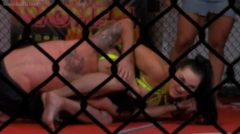Hungarian Huntress vs Flavio Mixed Wrestling at WAOF 2023.webp