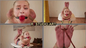 Sunmari - Tight Rope Hogtie with Tied Tits and Massive Ballgag (UHD 4K MP4).webp