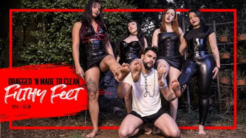 Nara, Vibora, Bimby and Thay- Filthy Feet, Spit and Ashes for a Pig Slave (720 EN-sub) Dirty Feet - Foot Humiliation - S.webp