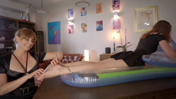 Stella On Air Mattress Is Licked And Tickled By Weronika - Foot Tickling - HD 1920x1080.webp