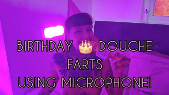 Birthday douche farts using microphone!.webp