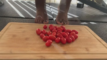 TEAL REVEL - Sweaty Post-Workout Tomato Sploshing ASMR- Dirty Sole Crush, Taste Tease, and Cherry Chaos.webp