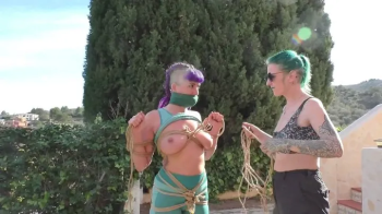 Maya Homerton - Intense Bondage Walk Training in the Spanish Winter Sun - Part 1 mp4 HD.webp