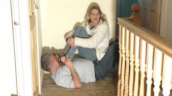 Stomach Sitting Shoes On Face Feet On Face Whilst Sitting On Slave (4K).webp