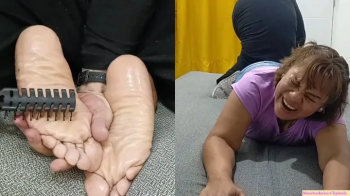 Julia face down insane foot tickling.webp