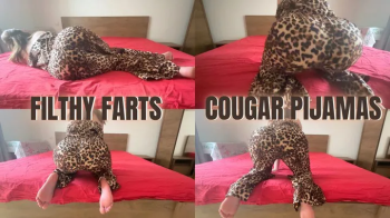Cougar PJ Stinky Farts In Red Bed.webp