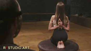Lali - Beautiful Submissive girl in Kneeling Reverse Prayer with Ballgag (UHD 4K MP4).webp